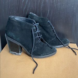 Steve Madden black suede booties